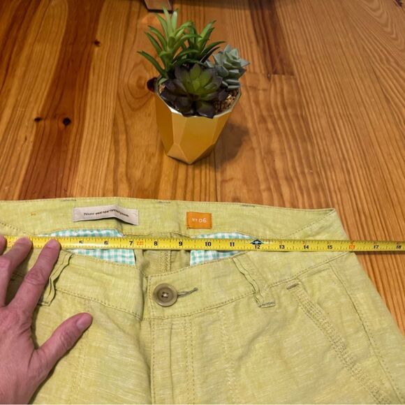 Pilcro and the Letterpress PILCRO Linen Blend Pants No 06 Light Green - Picture 8 of 12